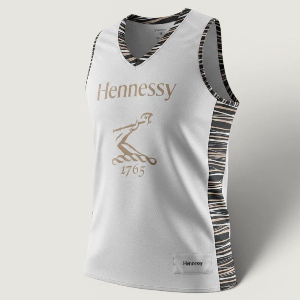Hennessy Basketball Jersey Mens Medium White Teamatical NBA‎ Promo Tank Henny